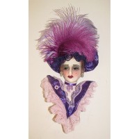 Unique Creations Limited Edition Lady Face Mask Wall Hanging Decor    401568533890